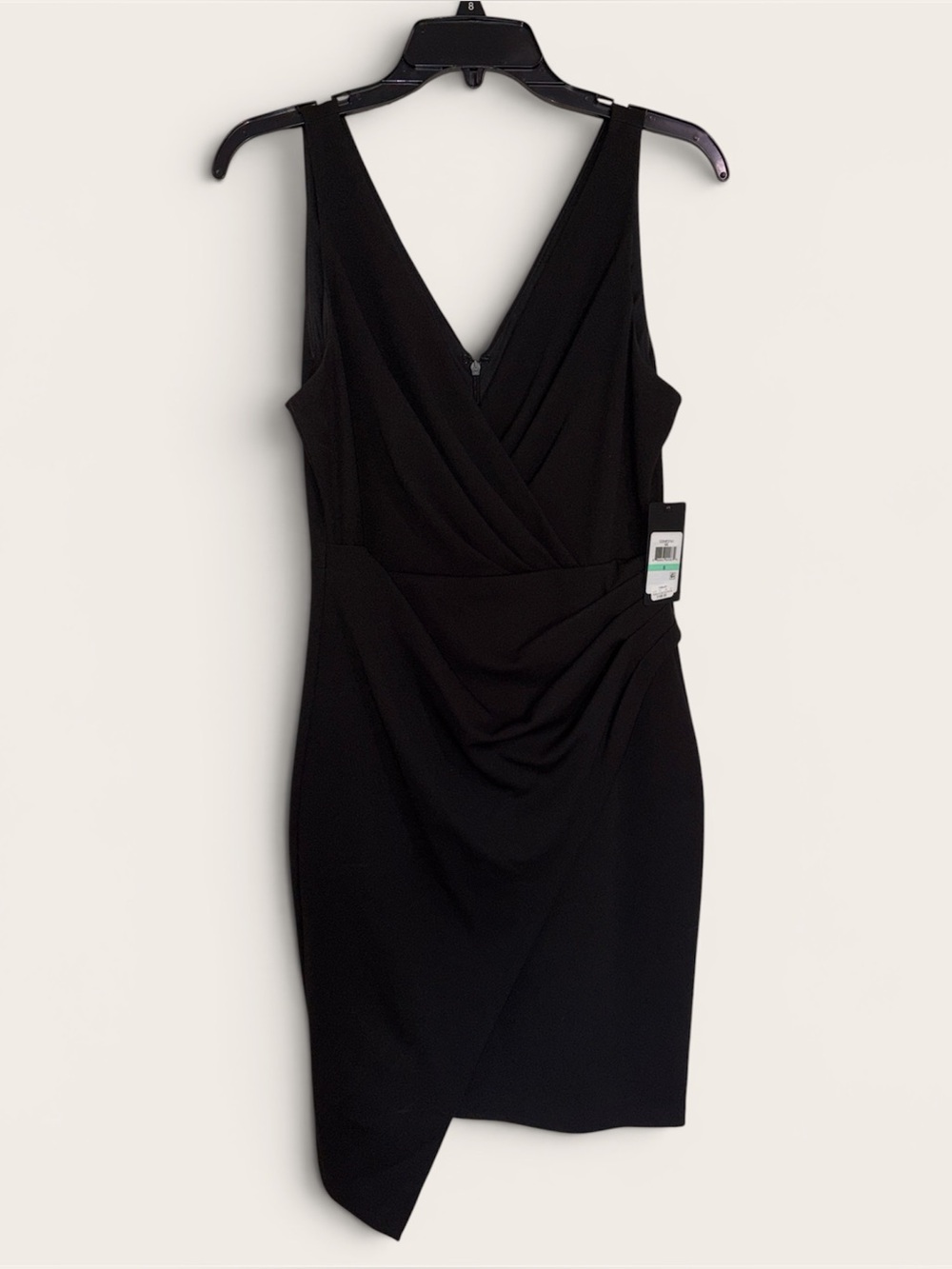 Guess Asymmetrical Black Cocktail Dress V-Neck NWT